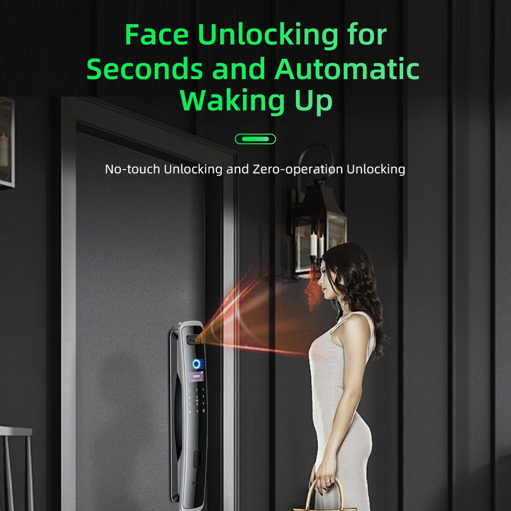 Home Security Front Door Camera - قفل ذكي من EGFirtor مع كاميرا