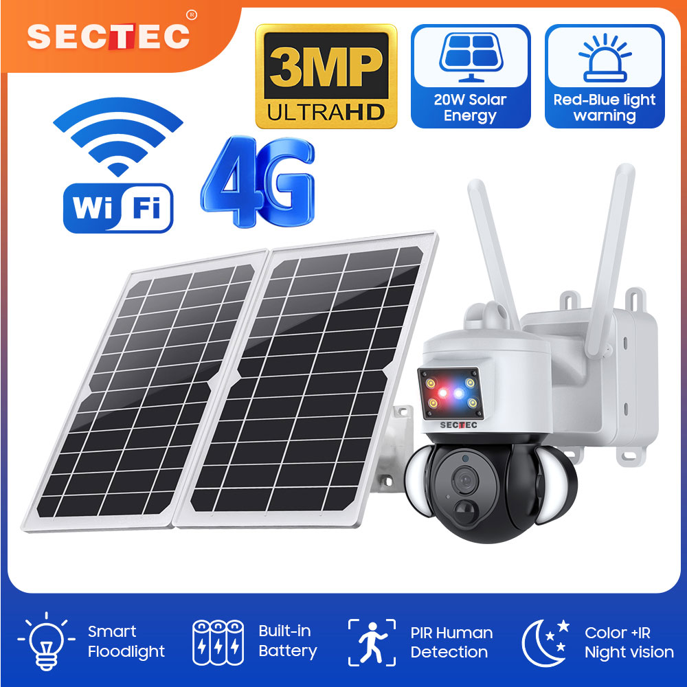 Home Security Flood Lights - Secotec-كاميرا مراقبة ptz خارجية ، 20