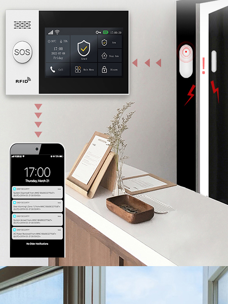 جهاز إنذار المنزل الذكي PGST10 - مراجعة Sim Gsm Alarm وسعره