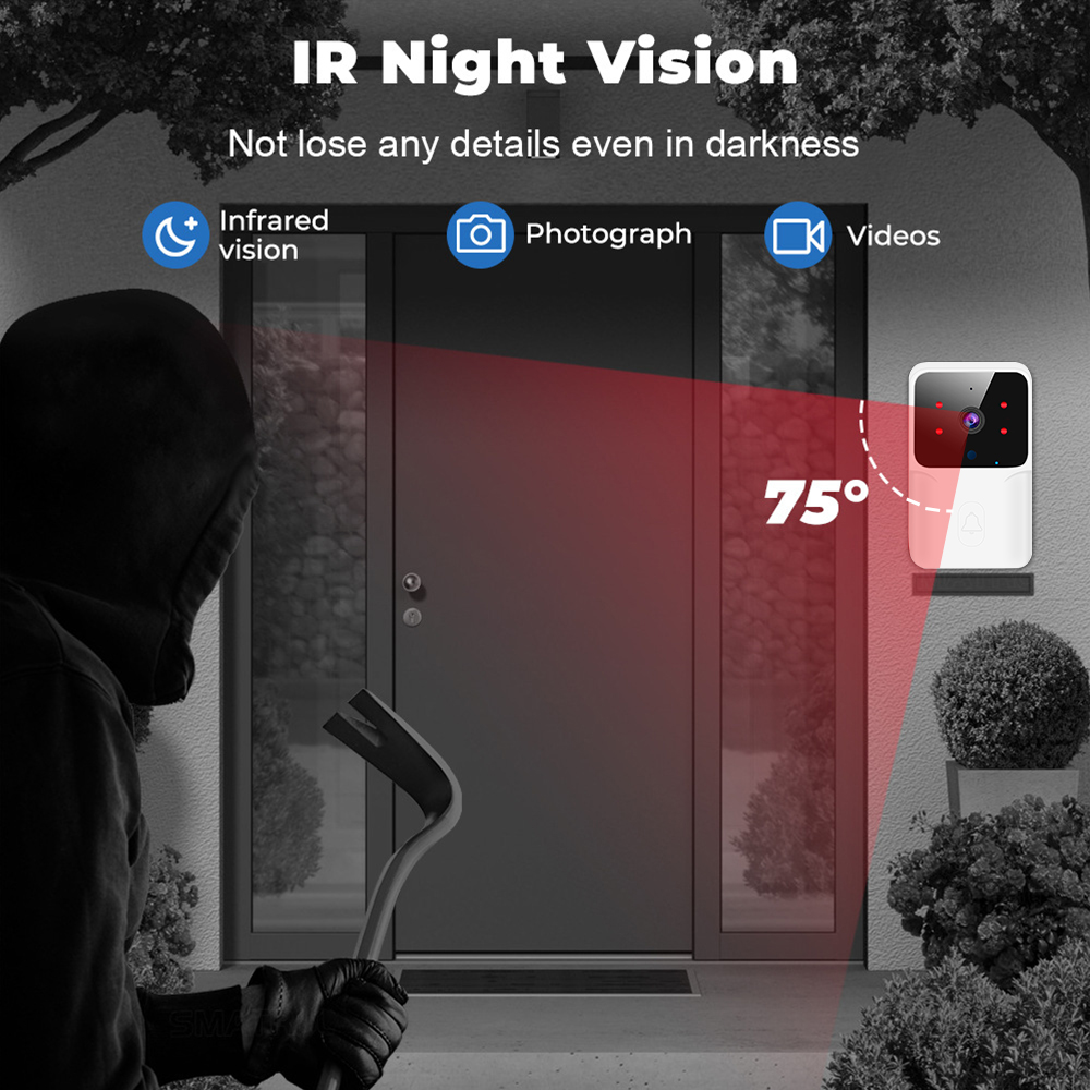 Tuya WiFi جرس باب يتضمن شاشة ع - مراجعة Home Security Front Door Camera وسعره