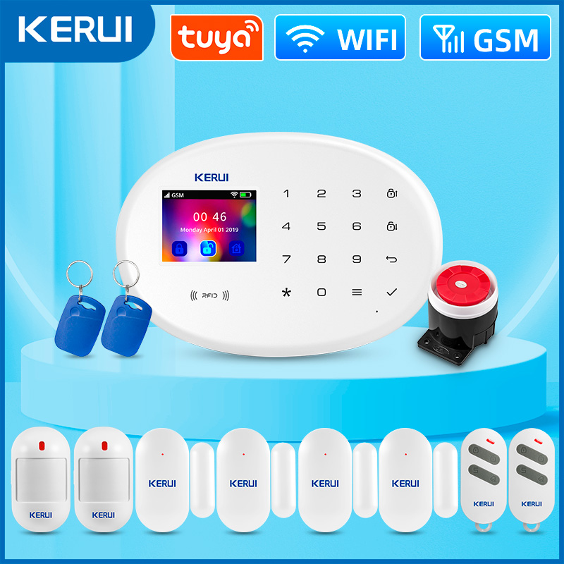 KERUI W202 نظام إنذار WIFI GSM - مراجعة Home Security Front Door Camera وسعره