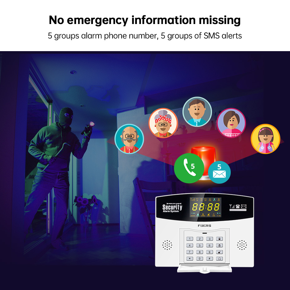 Fuers Tuya نظام إنذار ذكي عدة  - مراجعة Home Security Front Door Camera وسعره