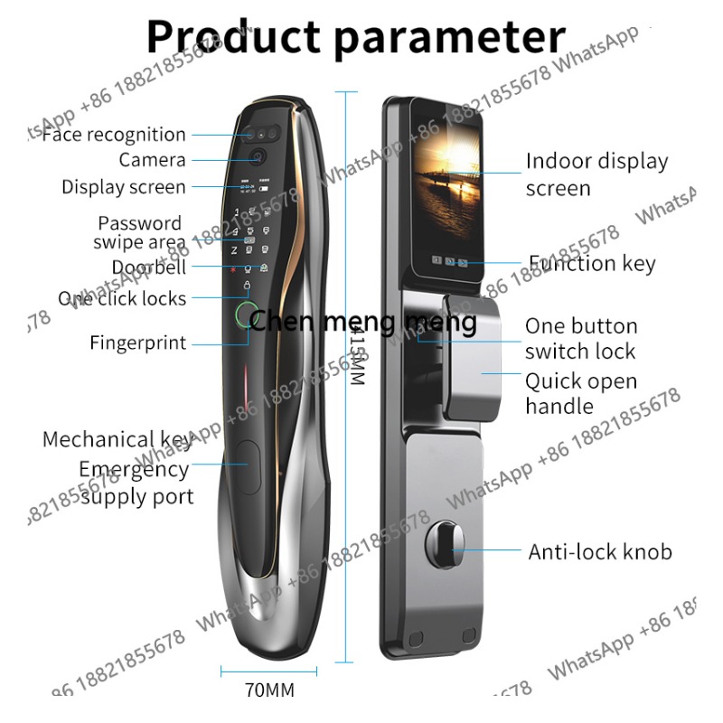 قفل باب ذكي للمنزل مع كاميرا ل - مراجعة Home Security Front Door Camera وسعره