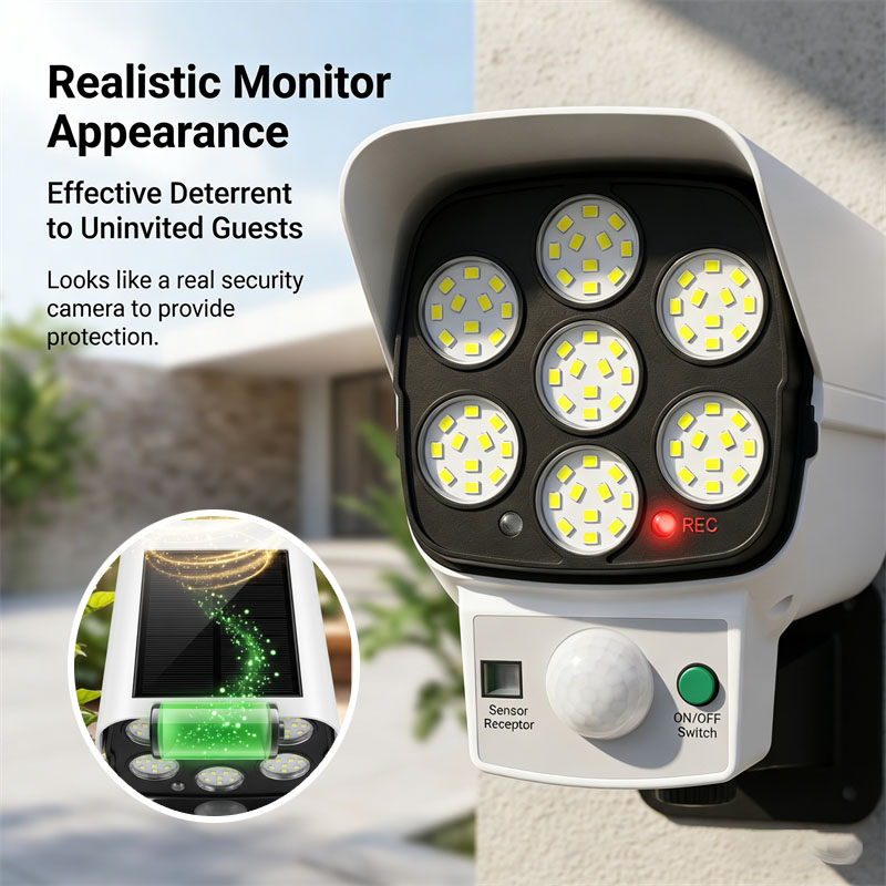 كاميرا أمان وهمية تعمل بالطاقة - مراجعة Home Security Flood Lights وسعره