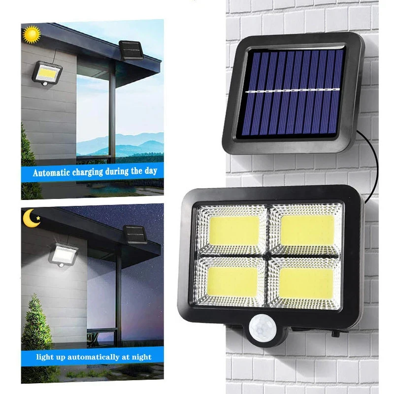 LED الشمسية سبليت الجدار مصباح - مراجعة Home Security Flood Lights وسعره